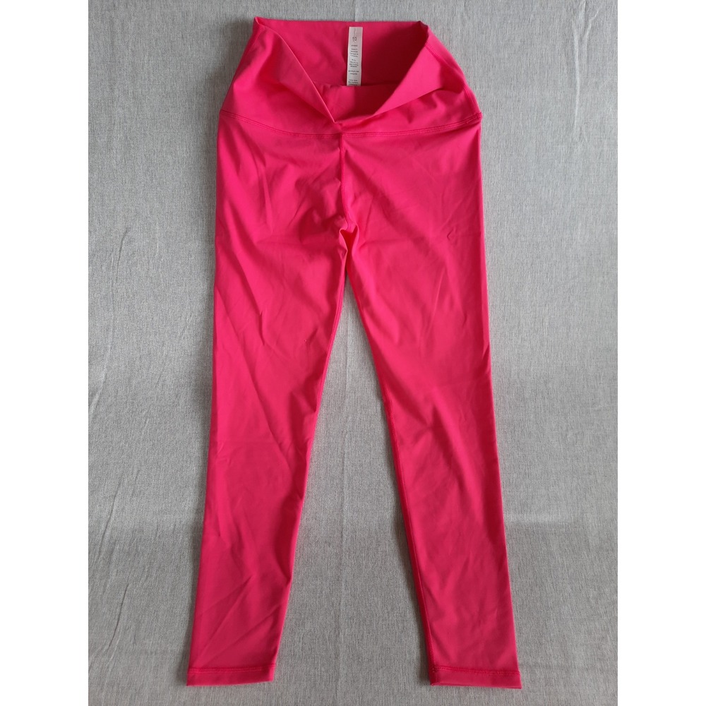 Lululemon Women 10 Wunder Under HR Tight Inside Pocket Waistband Stretch Pink